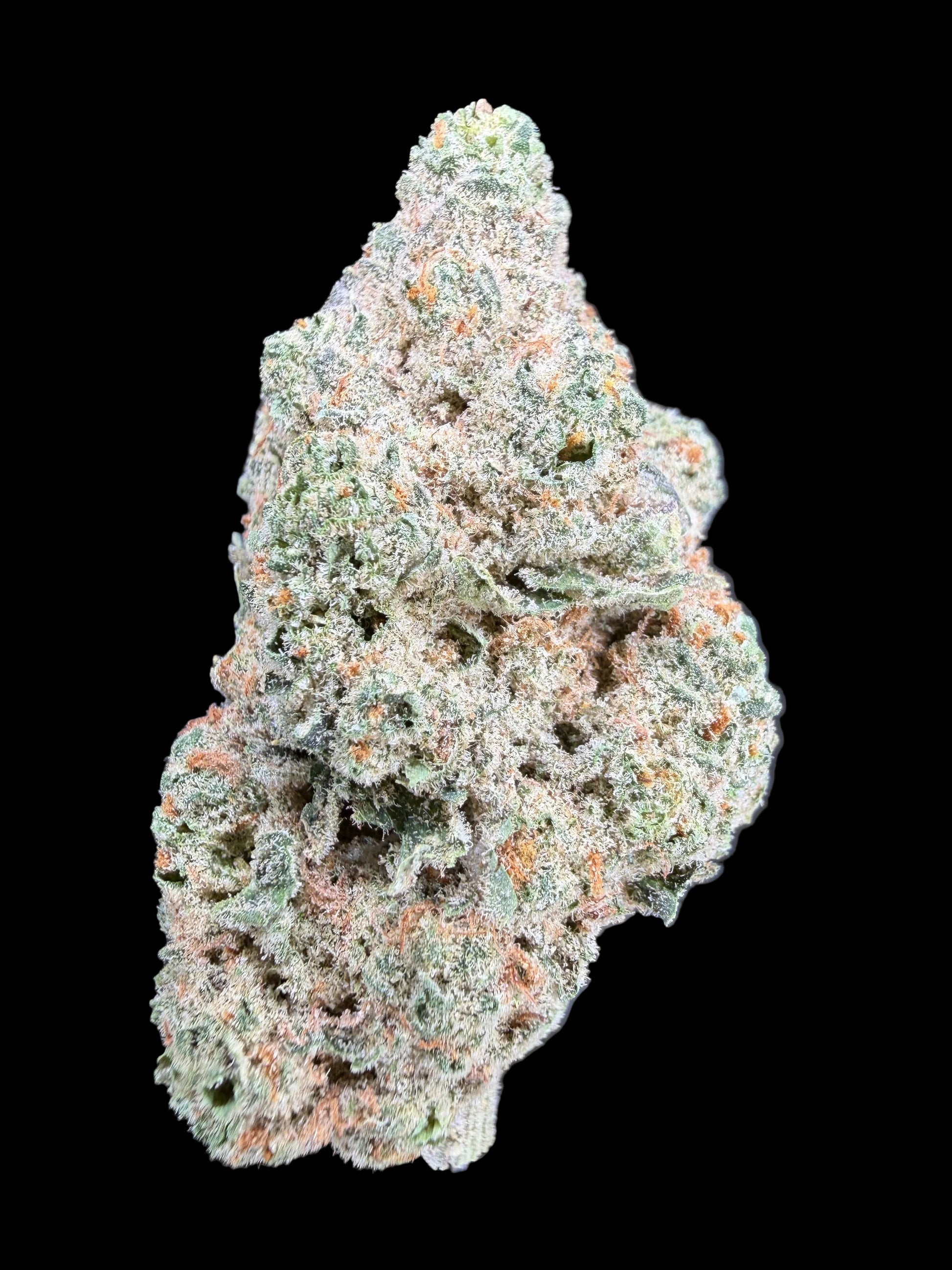 Close-up of a cannabis bud with a dark background