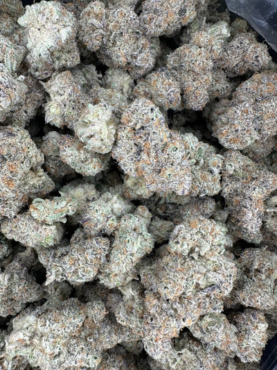 Mac Daddy Hemp Flower buds in a bag. 