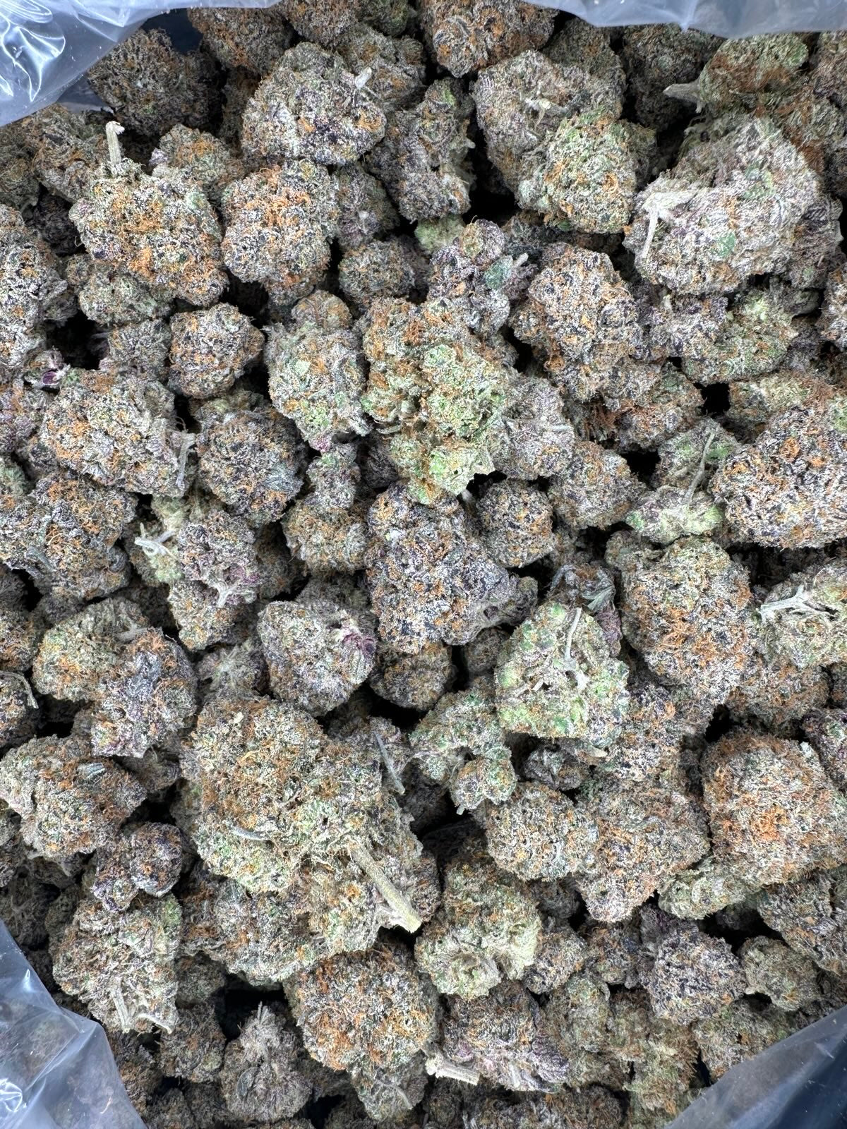 Mochi Hemp Flower buds in a bag. 
