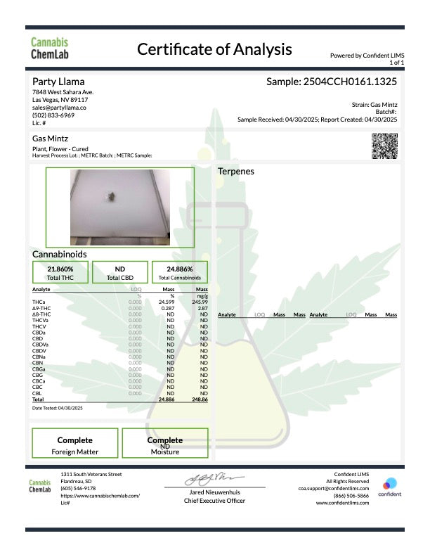 Gas Mintz Hemp - 51-323