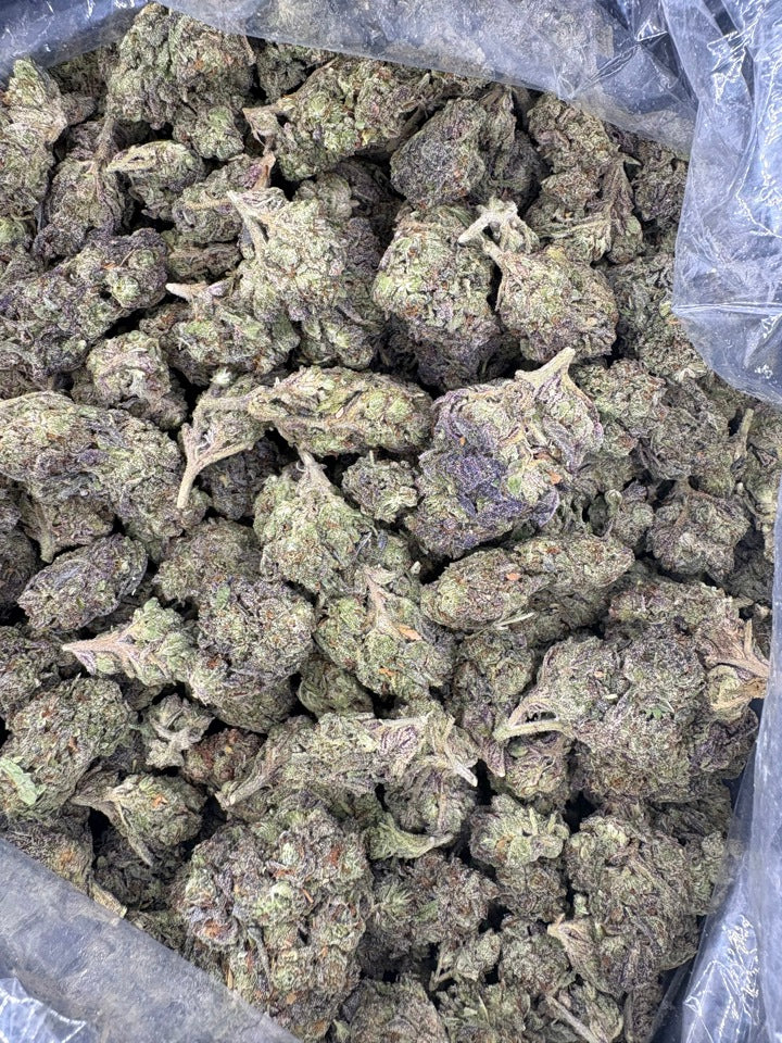 Sour OG Hemp buds in a bag. 
