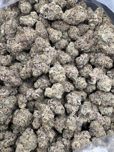 Sugaree Hemp Flower buds in a bag. 
